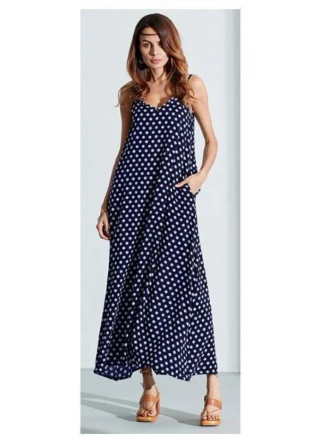 Women Summer  Deep V Sexy Large Swing Dress Loose Wave Multi-color Optional Strap Dress