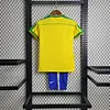 1998 Retro Brazil Home Football Shirt Kids Size 1:1 Thai Quality