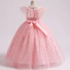 Kid Girls Flower Princess Tulle Formal Pageant Ball Gowns Dresses