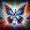Colorful Musical Butterfly-11CT Stamped Cross Stitch 40*40cm