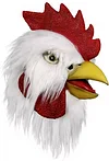 Rooster Mask Chicken Head Mask for Adult, Animal Cock Latex Props for Halloween Cosplay Costume Party Masquerade