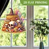 (US Local)Acrylic Skull Haystack   DIY Hanging Diamond Art Kits Wall Door Decoration