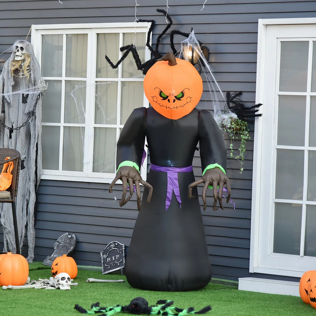 Halloween Pumpkin Reaper Light Up Yard Decoration Inflatable
