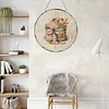 2D DIY Acrylic Iron Bucket Diamond Painting Wall Clock Pendant w/ Clock Function