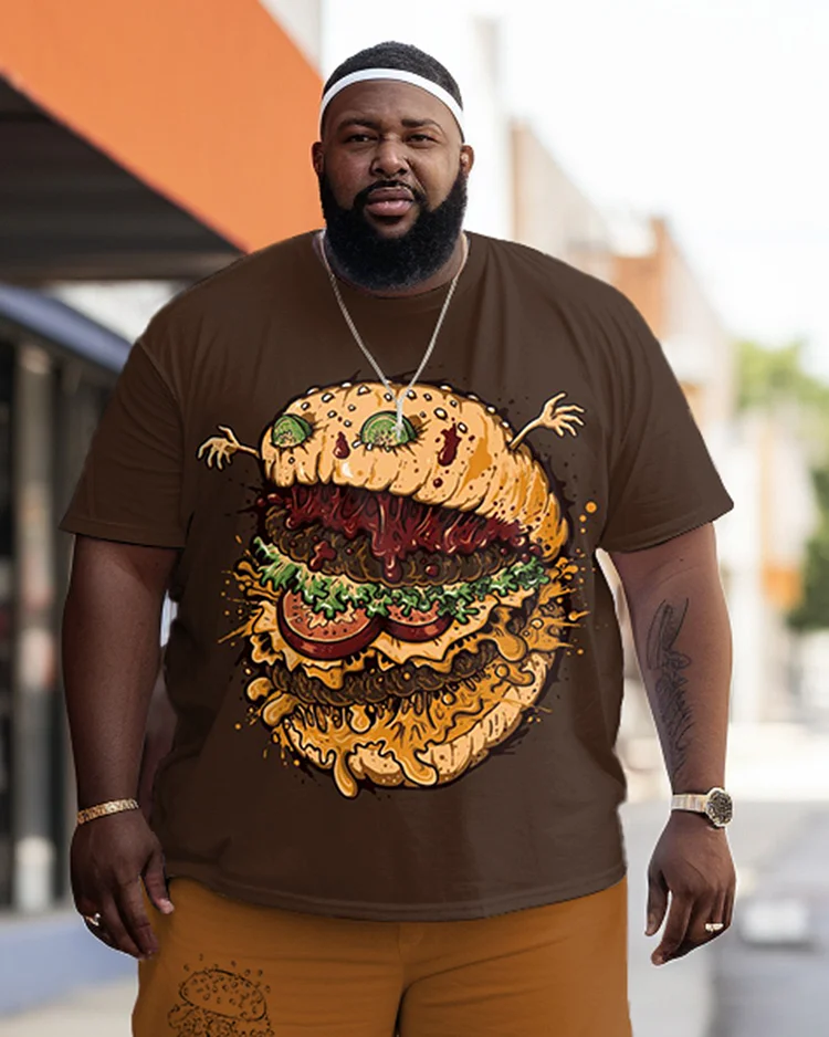 Crazy Freak Burger Print Large Men's Set
