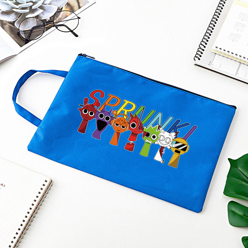 Sprunki incredibox Canvas bag | Sprunki update A4 document bag | Sprunki Game Handbag