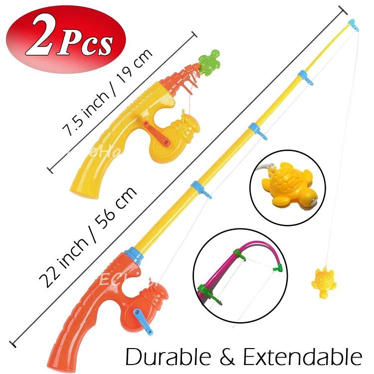 Magnetic Fishing Toy Pole 2 Pack - No Fishes are Included-Mayoulove