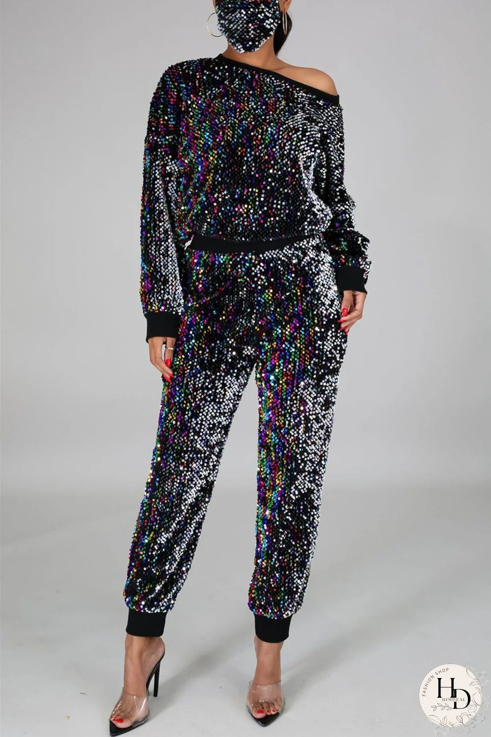 White Fashion Casual Long Sleeve O Neck Regular Sleeve Regular Patchwork Two Pieces