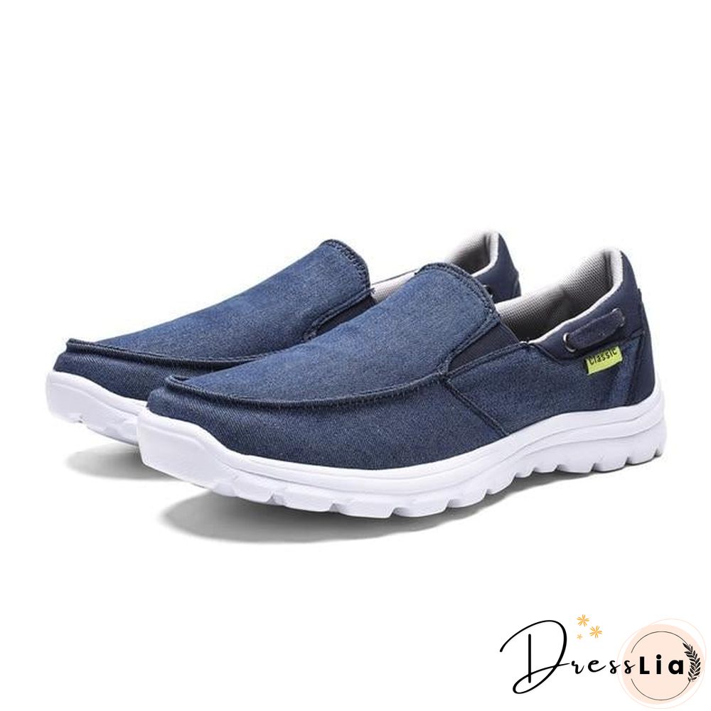 Men Canvas Casual Breathable Footwear Plus size Flat Shoes