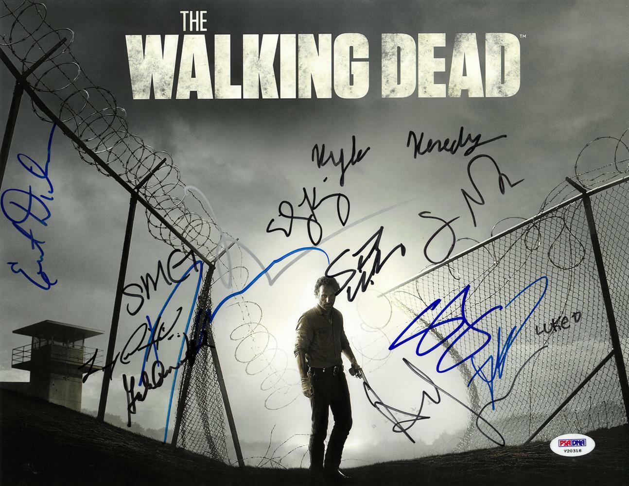 Walking Dead Cast (14 Sigs) Signed Autographed 11x14 Photo Poster painting PSA/DNA #V20318