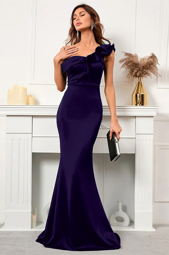 Gorgeous Off-the-Shoulder Mermaid Prom Dress with Sleeveless ZP0002