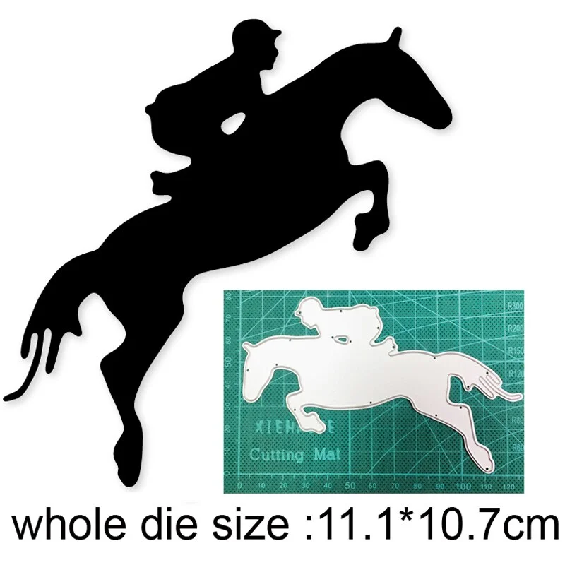 Crafts Metal Cutting Dies Cut Die Mold man Woman Riding Horse Decoration Scrapbooking Dies Knife Mould Blade Punch Stencils Dies