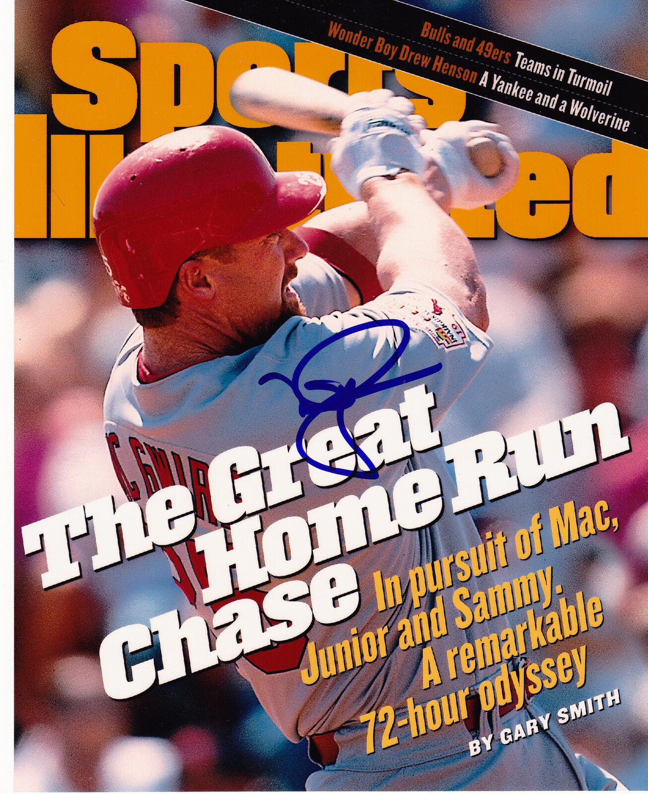 MARK MCGWIRE ST. LOUIS CARDINALS SPORTS ILLUSTRATED SIGNED 8x10