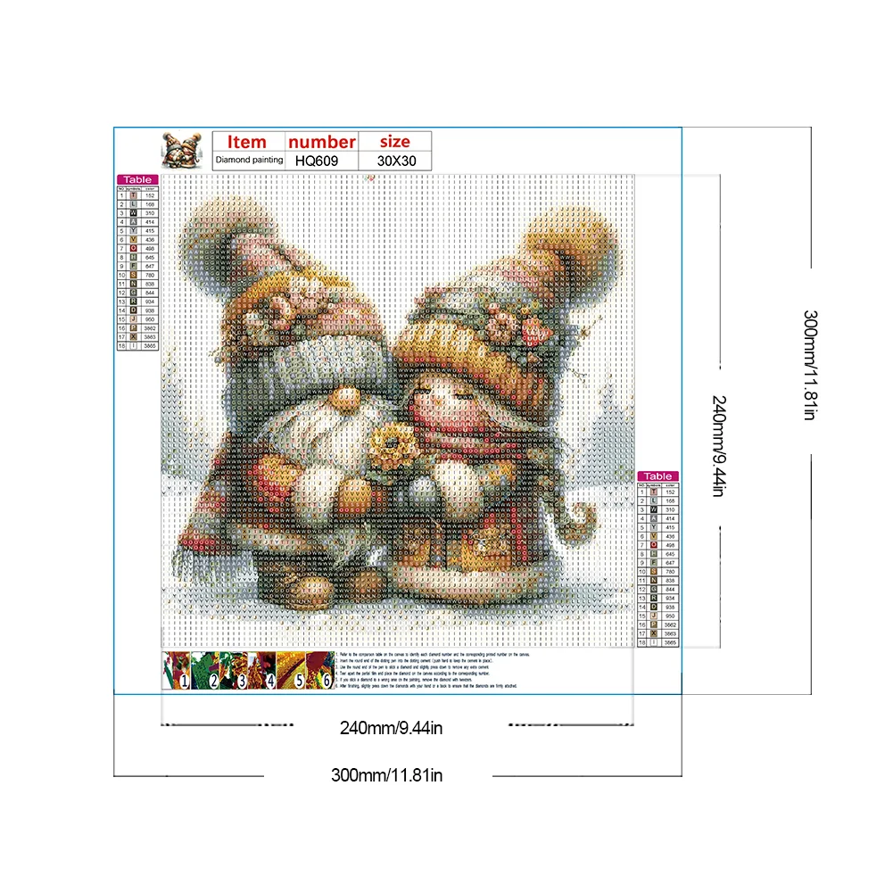 Diamond Painting - Full Round Drill - Gnome Love(Canvas|30*30cm)