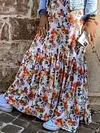 Condole Belt Floral Printed Maxi Dress
