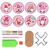 8 pcs set DIY Special Shaped Diamond Painting Coaster | Valentine's Day
