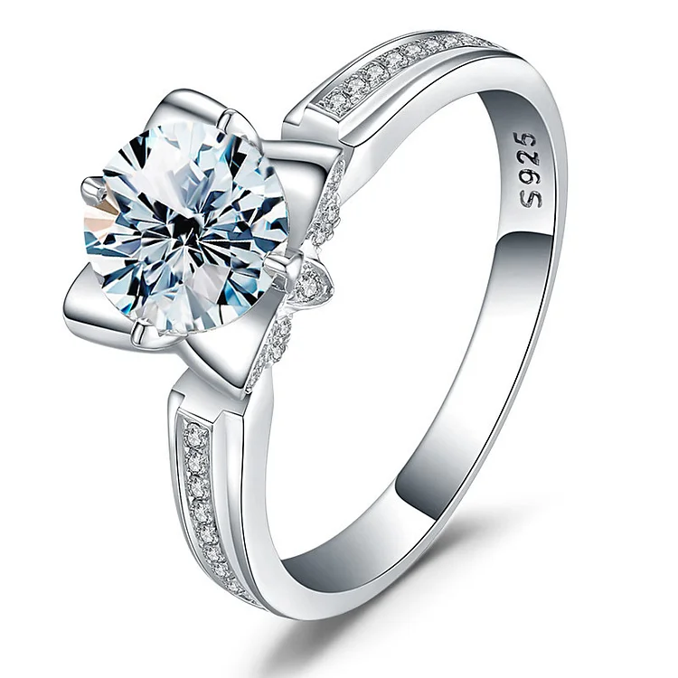 Hand Bouquet Moissanite Engagement Ring