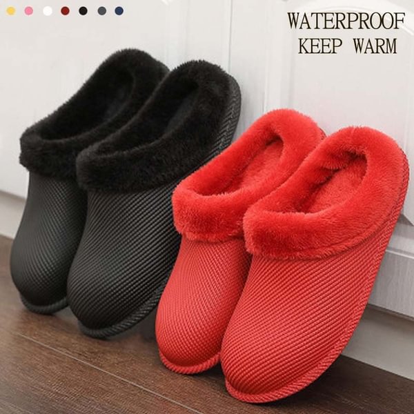 Waterproof And Anti-Dirty Winter Warm Cotton Slippers For Men And Women Size 36-47 - Shop Trendy Women's Fashion | TeeYours