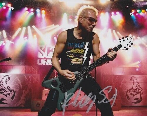 Rudolf Schenker Signed - Autographed SCORPIONS Concert 8x10 inch Photo Poster painting