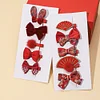 5PCS Joyful Red Serie Bowknot Hairpins Set