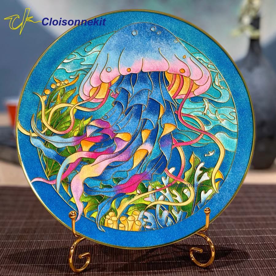 Jellyfish - DIY Cloisonne Painting Art Kits - Cloisonnekit