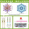 2pcs Snowflake DIY Acrylic Diamond Painting Wind Chime for Adult 5D Diamond Painting Suncatcher with Crystal Pendant Double Sided Hanging Diamonds Art Paint Ornament Gift for Home