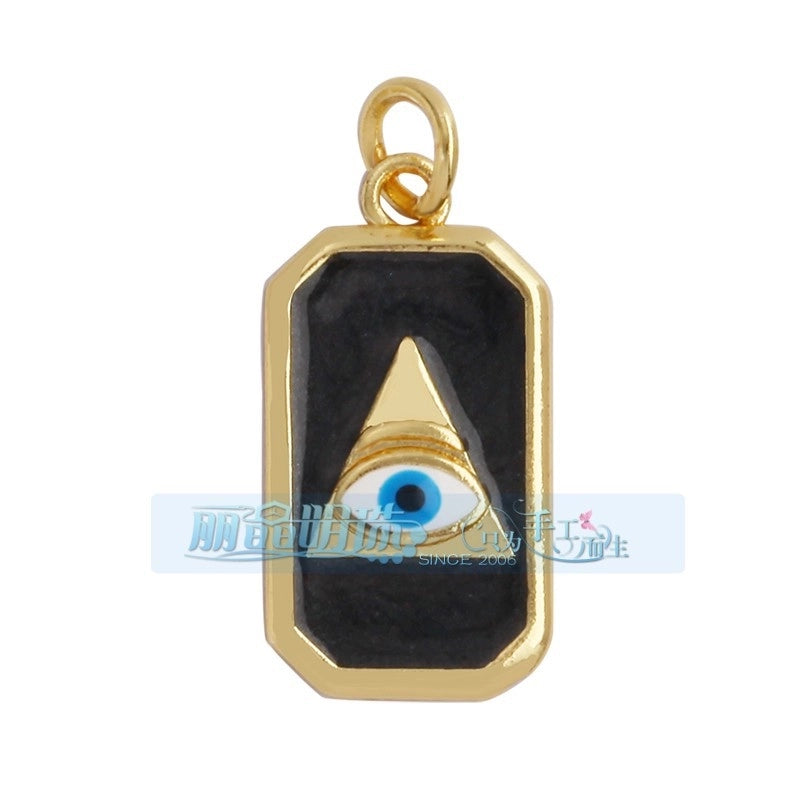 1 Piece Copper Zircon Devil’s Eye Pendant Jewelry Accessories