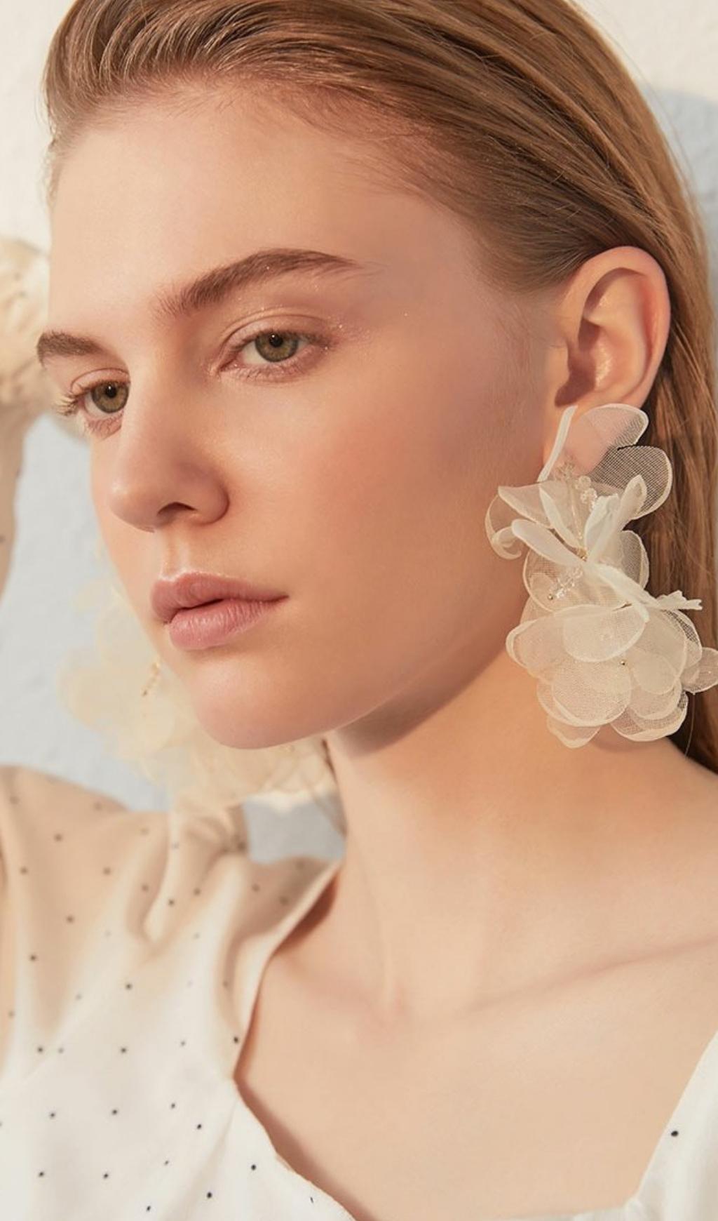 Fashionslee Women Amerigo White Artificial Water Earrings