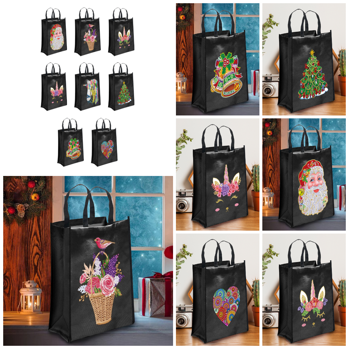 Sorfan Diamond Painting Kits for Adults Tote Bag with Handles, Diamond Art  Bags, Shopping Bags Merchandise Bags for Women (013)