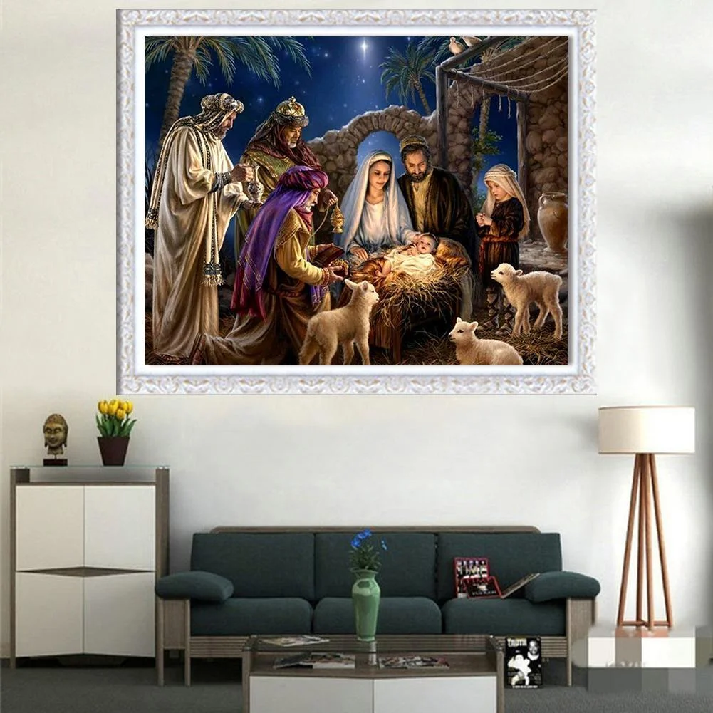 Full Round Diamond Painting - Birth of Jesus(30*40cm)
