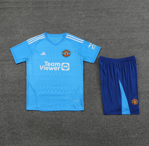 23/24 Manchester United Goalkeeper Blue  Kit Soccer Jersey Thai Quality