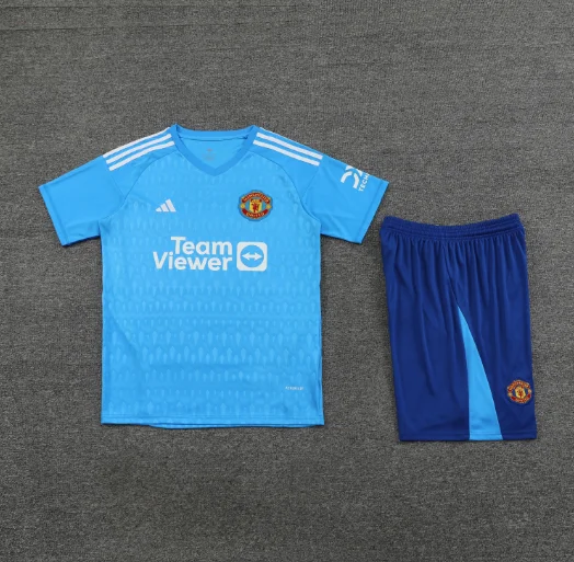 23/24 Manchester United Goalkeeper Blue  Kit Soccer Jersey Thai Quality