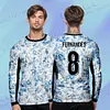 Portugal European Cup No. 7 Jersey Football Jersey Adult Suit Competition Jersey Breathable Gradual Change Blue Jersey