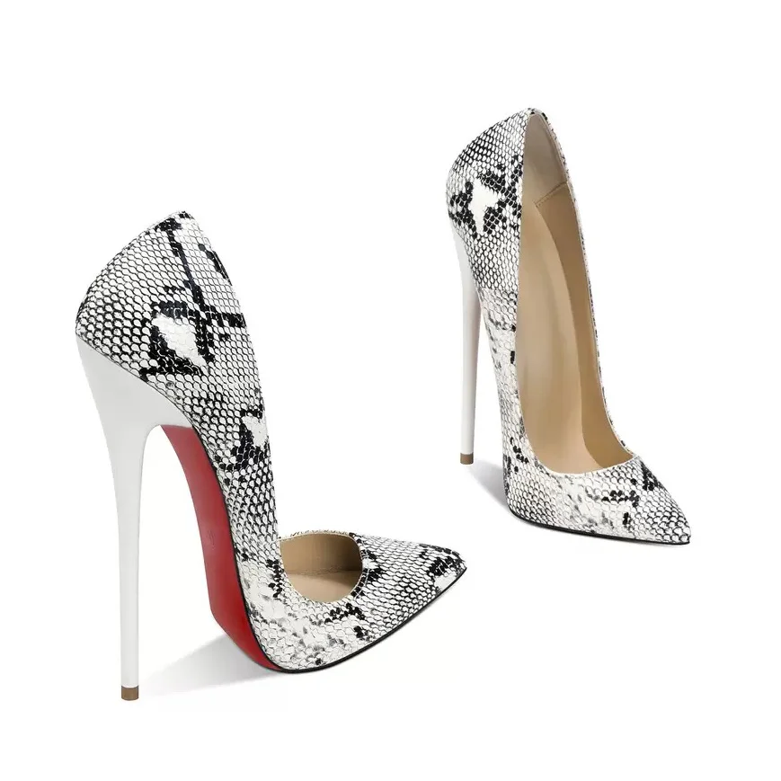 160mm Sky-High High Heels Red Bottom Shoes Classic Pointed Stiletto Heels-MERUMOTE