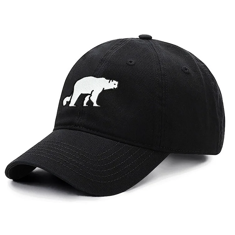 Unisex Cotton Baseball Cap Women Polar bear Embroidery High Quality Dad Hat For Men Adjustable Dropshipping Wholesale