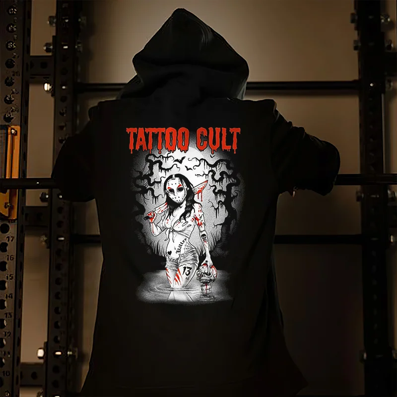 Tattoo Cult Little Witch Printed Men's Hoodie -  