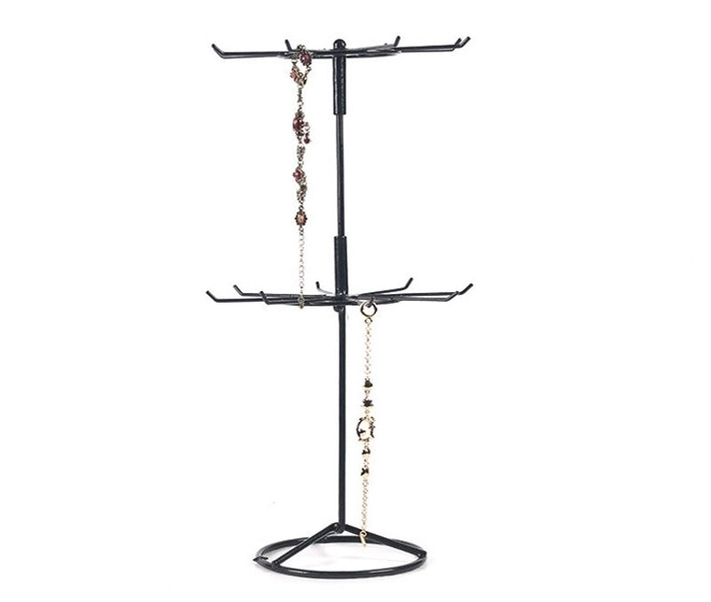 Hot Selling Rotating Jewelry Display Rack Double Necklace Rack Jewelry Storage Rack Mobile Phone Accessories Bead Hanger