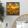 Diamond Painting-5D Full Round Drill Sunflower Landscape(40x40cm)