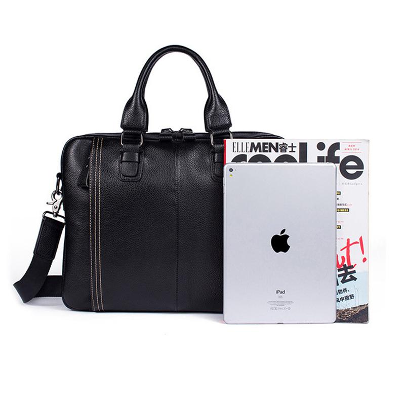 Simple Style Business Leather Vintage Durable Briefcase With Large Capacity