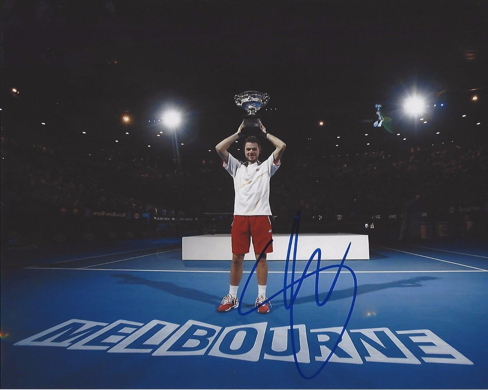 STANISLAS STAN WAWRINKA SIGNED AUTHENTIC 8X10 Photo Poster painting B w/COA AUSTRALIAN OPEN C