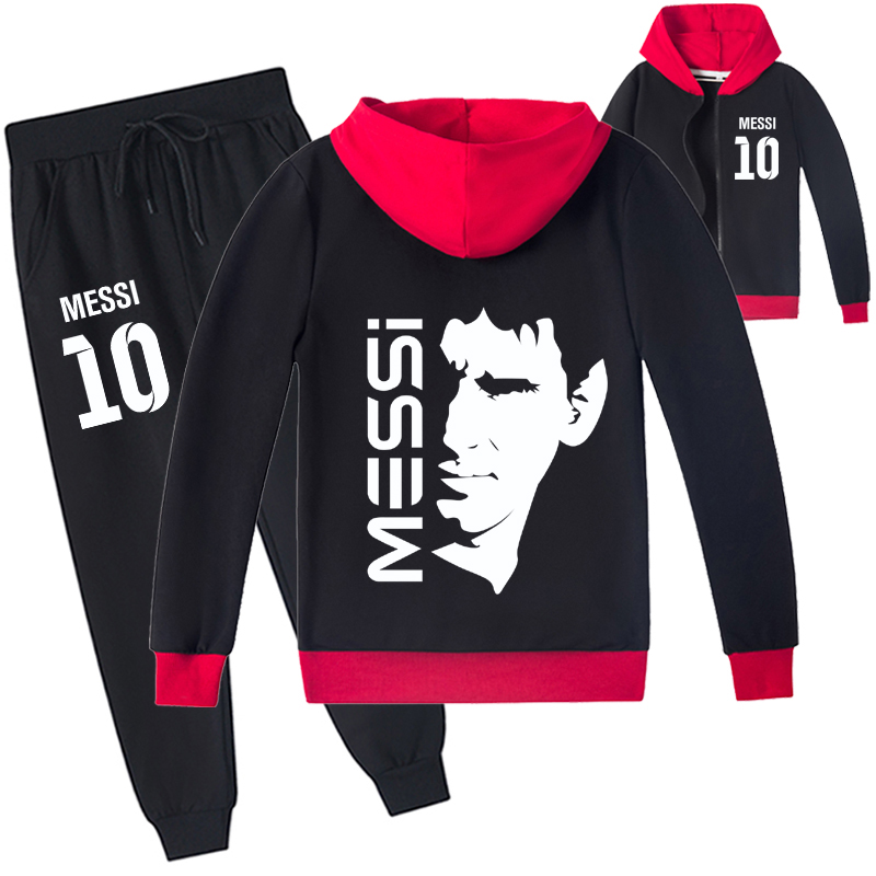 Mayoulove Messi Zip-Up Set for Kids - Stylish Soccer Apparel for Boys & Girls, Perfect for Fans-Mayoulove