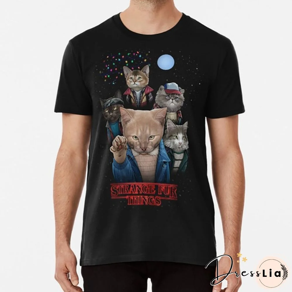 Strange Fur Things T Shirt Stranger Fur Things Cats Kittens Kitty Upside Down