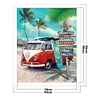 Beach Van - 11CT Stamped Cross Stitch - 40*50cm