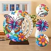 (US Local)Special Shape Flowers Butterfly Diamond Painting Spinning Calendar for Beginners
