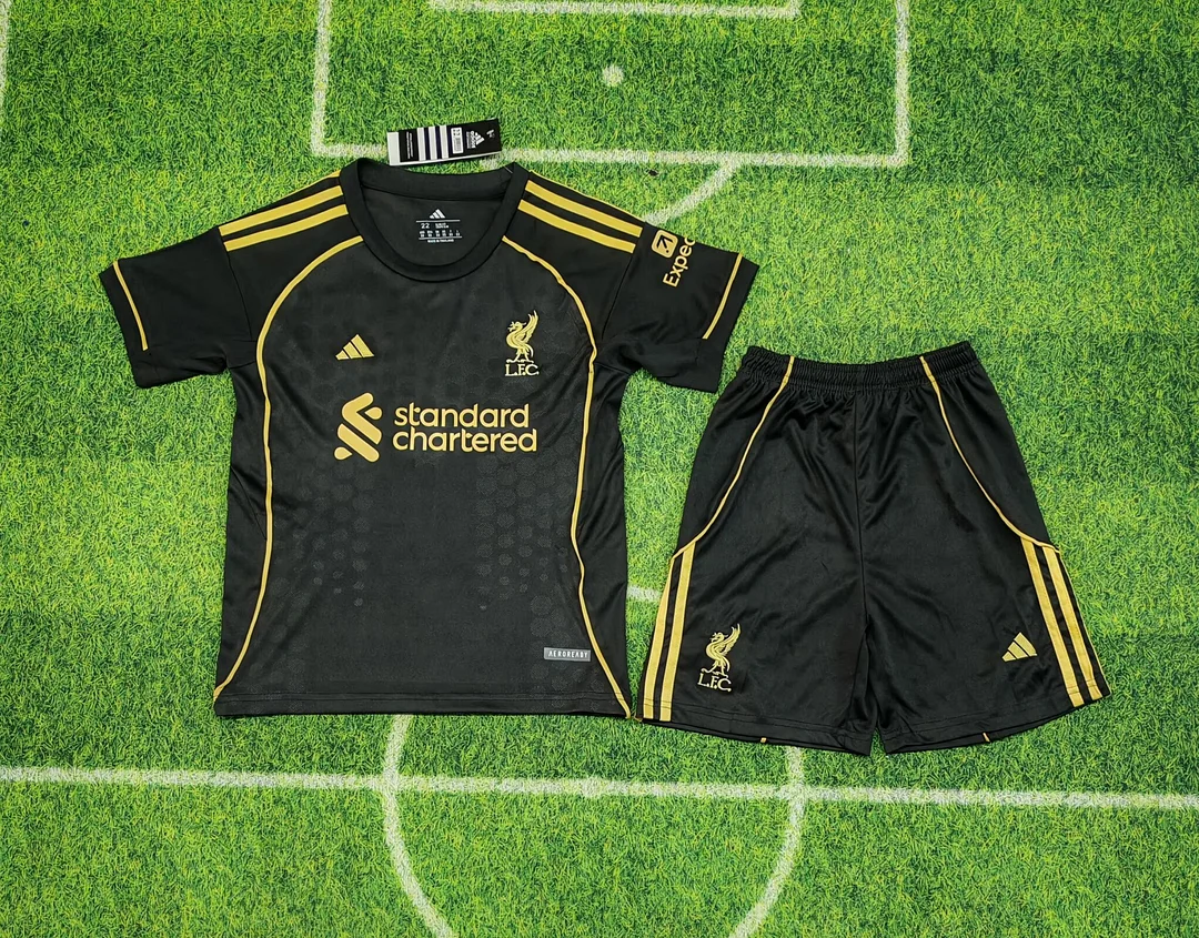 25/26 Liverpool Away Kids Kit Football Jersey Thai Quality