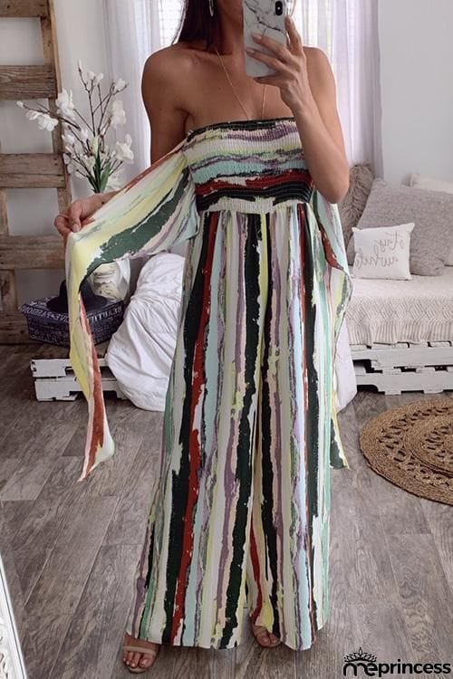 Bow Tie Strapless Jumpsuit