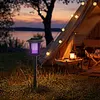 Solar-powered Solar Dual-Mode Garden Zapper IPX4 Waterproof Outdoor Garden Insect Killer Lamp Mosquito Repellent Zappers for Moths Gnats Flies Small Flying Insect Gnat