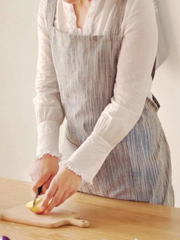 Cotton linen suspender overalls-Mayoulove