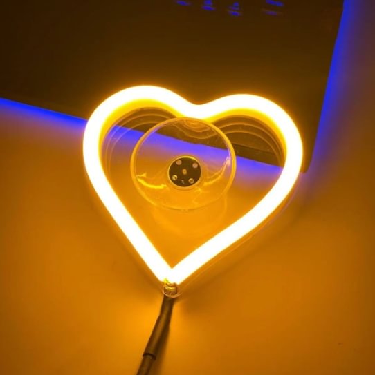 Car LED ambient light, triangular window light (blue heart pattern)