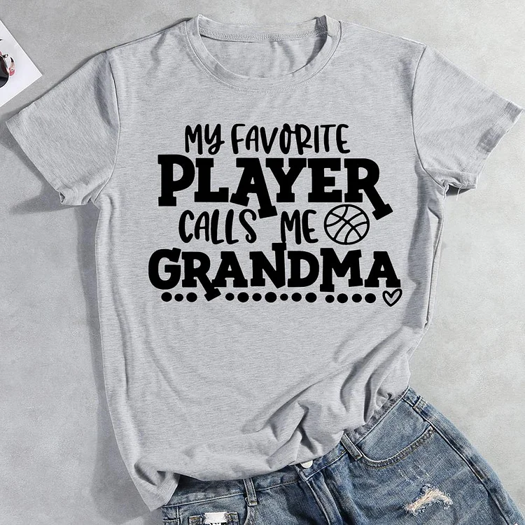 Fuel My Favorite Player Calls Me Grandma - Personalized Custom Baseball Tee Raglan Jersey T Shirt - Birthday, Loving, Funny Gift for Grandma/Nana/Mimi, Mom